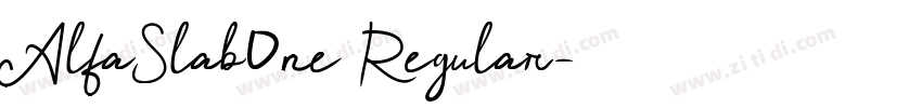 AlfaSlab0ne  Regular字体转换